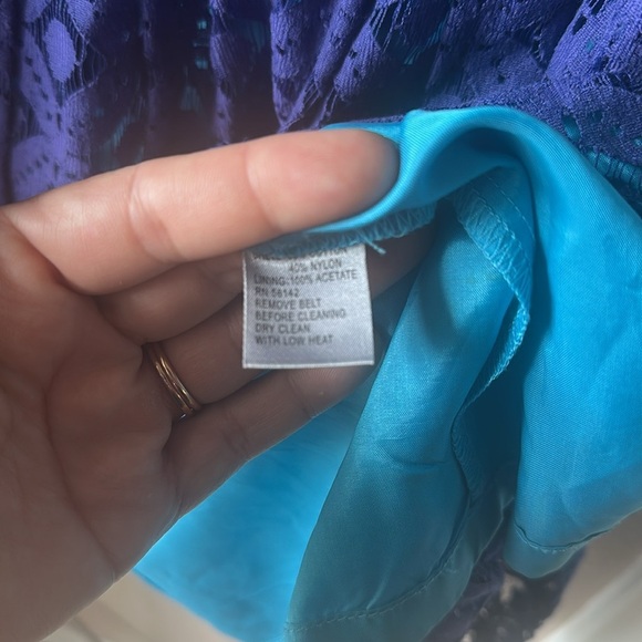 MUSETTE Blue Fit and Flare Sleeveless Midi Dress - Picture 7 of 9